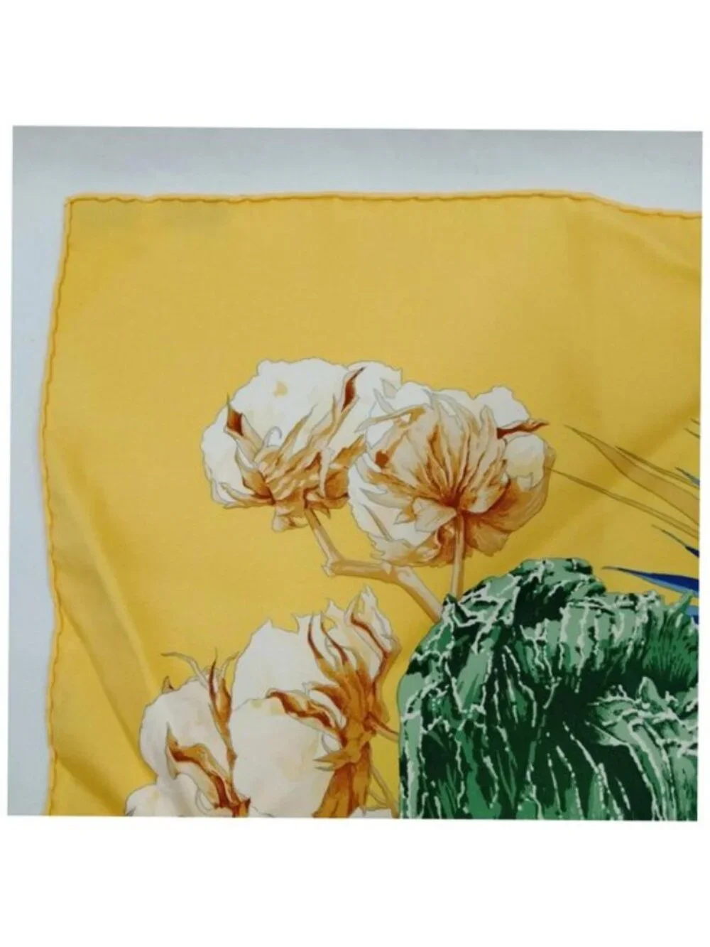 Authentic Hermès Turban des Reines Carré 90 Silk Scarf Yellow